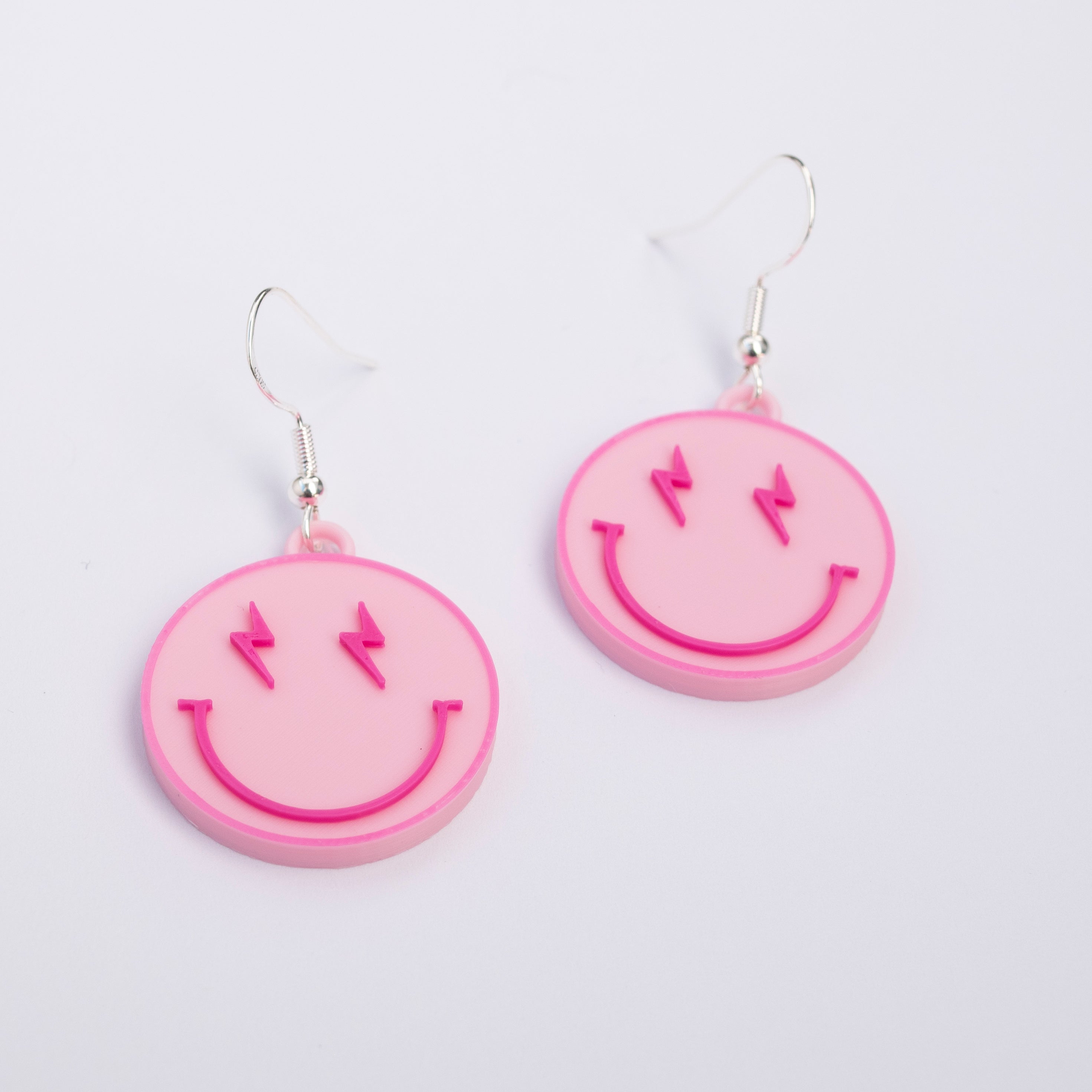 Elli Orecchini Donna Con Faccina Sorridente E Cristalli, In Argento Sterling 925, Gioielli Fatti A Mano, Regalo Con Confezione In Velluto Turchese