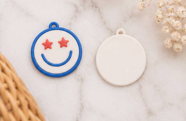 3D Printed Smiley Face 4th of July Earrings